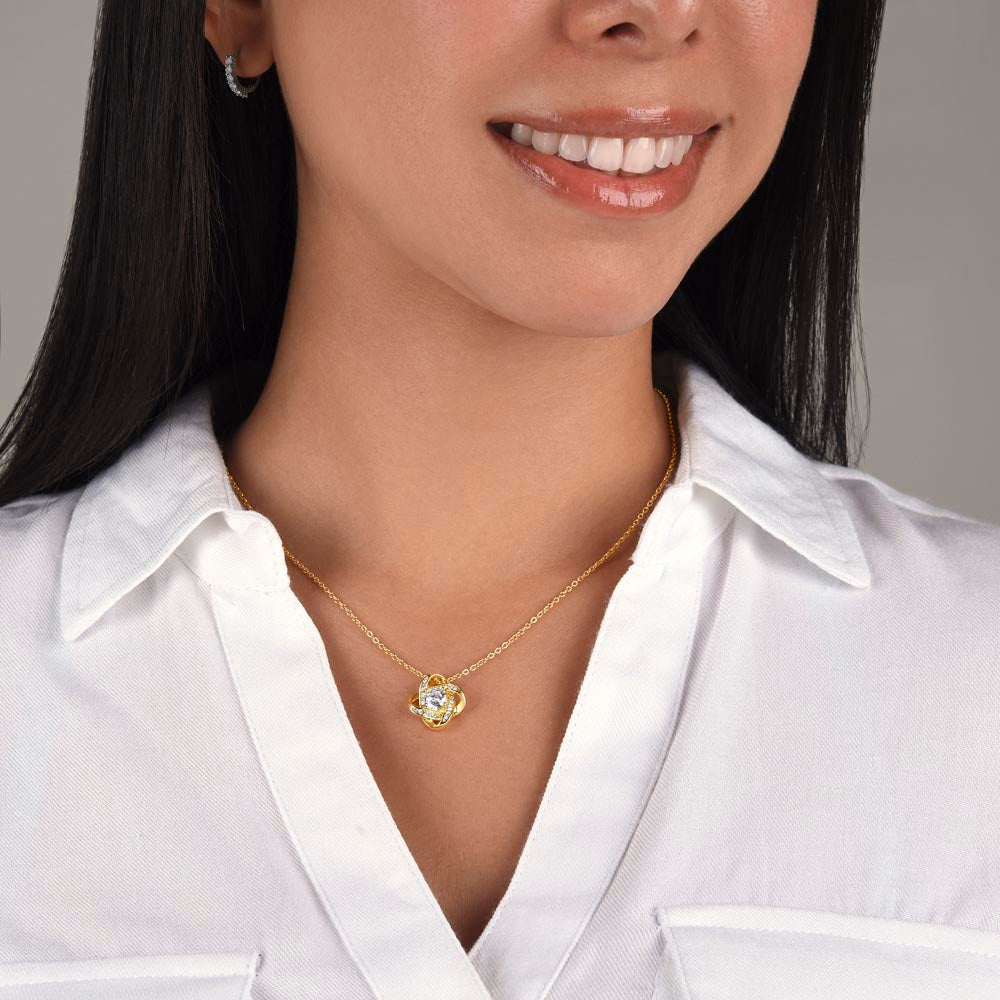 To My Soulmate Love Knot Necklace