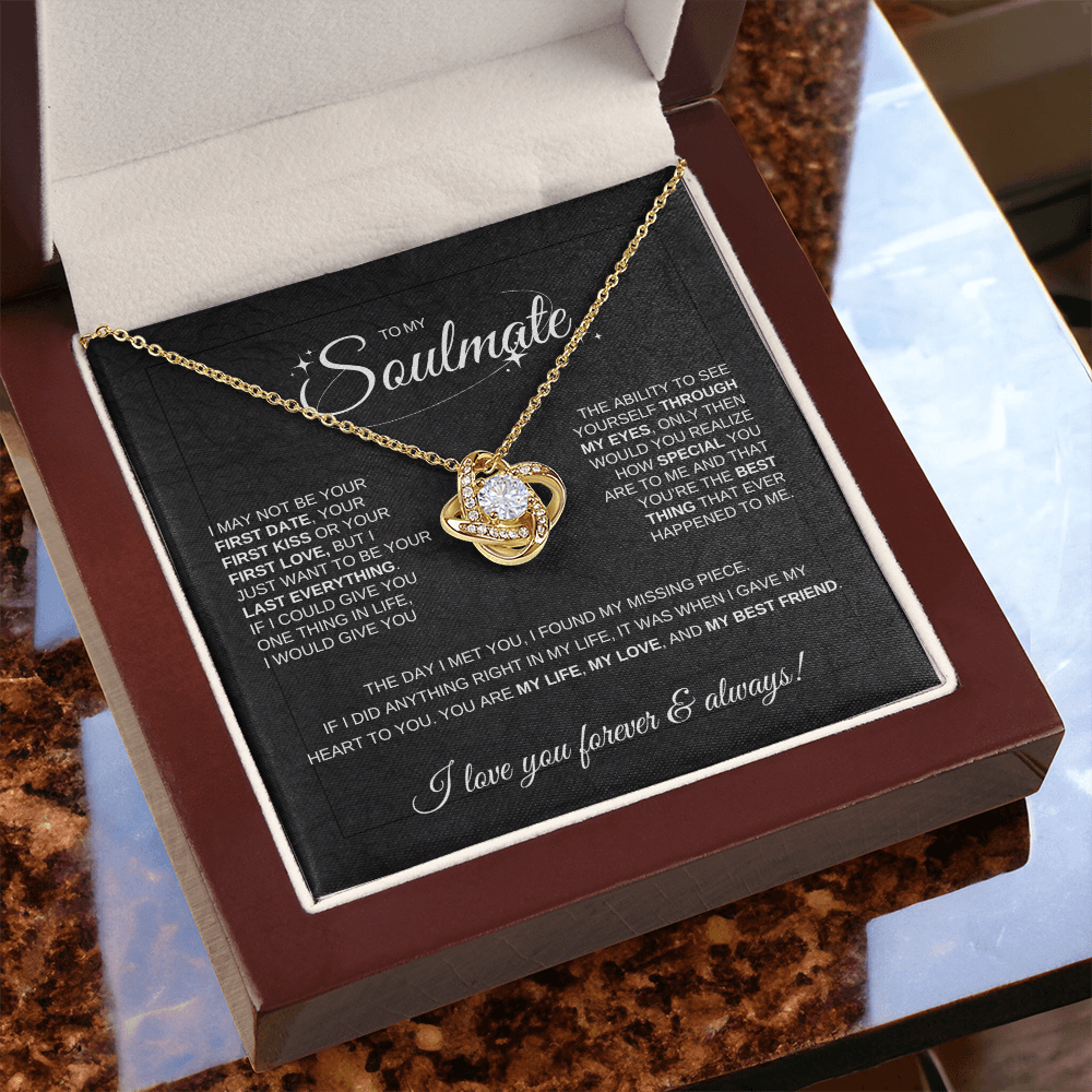To My Soulmate Love Knot Necklace