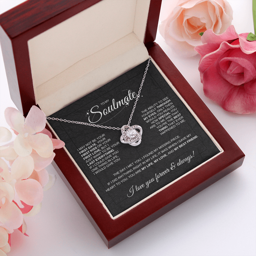 To My Soulmate Love Knot Necklace