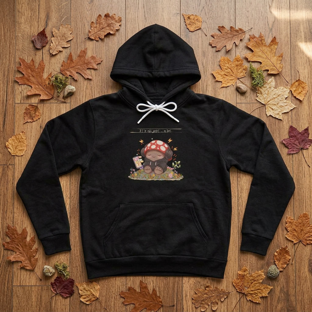 It's All Just... A Lot. | Overstimulated Emoshroom Hoodie